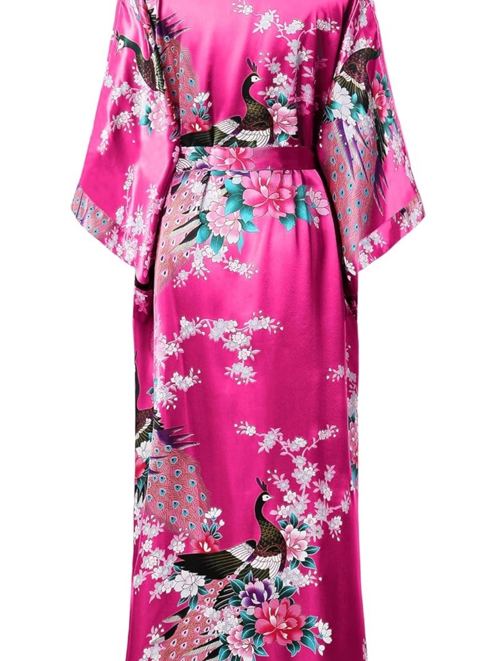 Pink Floral Kimono Robe - Picture 10 of 12